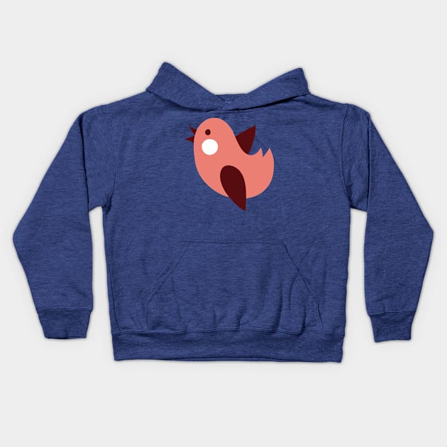 Bird Flight Flying Red Birdart Kids Hoodie by Olegpavlovmmo